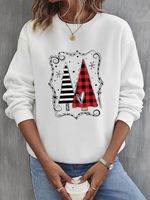 Women's Hoodies Long Sleeve Basic Christmas Tree sku image 29