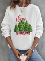 Women's Hoodies Long Sleeve Basic Christmas Tree sku image 87