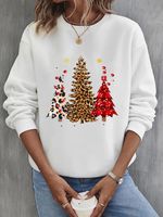 Sweats À Capuche Pour Femmes Manche Longue De Base Sapin De Noël sku image 97