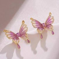 Fairy Style Sweet Butterfly Cloth Women's Ear Studs sku image 1
