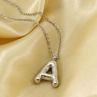 Casual Simple Style Letter 304 Stainless Steel Titanium Steel 18K Gold Plated Women's Pendant Necklace main image 4