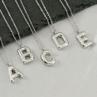 Casual Simple Style Letter 304 Stainless Steel Titanium Steel 18K Gold Plated Women's Pendant Necklace main image 5