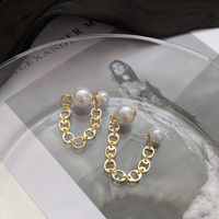 Fashion Alloy Diamond-studded Geometric Earrings Long Tassel Flower Earrings sku image 17