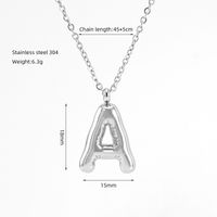 Casual Simple Style Letter 304 Stainless Steel Titanium Steel 18K Gold Plated Women's Pendant Necklace sku image 2