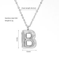 Casual Simple Style Letter 304 Stainless Steel Titanium Steel 18K Gold Plated Women's Pendant Necklace sku image 14