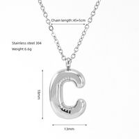 Casual Simple Style Letter 304 Stainless Steel Titanium Steel 18K Gold Plated Women's Pendant Necklace sku image 6
