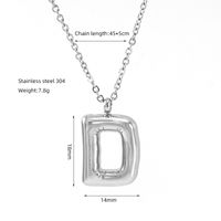 Casual Simple Style Letter 304 Stainless Steel Titanium Steel 18K Gold Plated Women's Pendant Necklace sku image 3