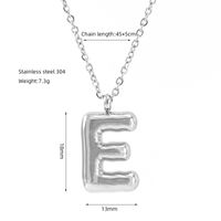 Casual Simple Style Letter 304 Stainless Steel Titanium Steel 18K Gold Plated Women's Pendant Necklace sku image 7