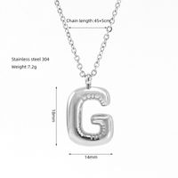 Casual Simple Style Letter 304 Stainless Steel Titanium Steel 18K Gold Plated Women's Pendant Necklace sku image 9
