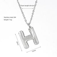 Casual Simple Style Letter 304 Stainless Steel Titanium Steel 18K Gold Plated Women's Pendant Necklace sku image 15