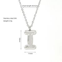 Casual Simple Style Letter 304 Stainless Steel Titanium Steel 18K Gold Plated Women's Pendant Necklace sku image 11