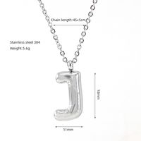 Casual Simple Style Letter 304 Stainless Steel Titanium Steel 18K Gold Plated Women's Pendant Necklace sku image 12