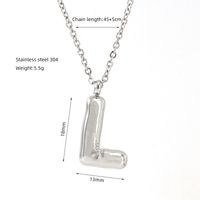 Casual Simple Style Letter 304 Stainless Steel Titanium Steel 18K Gold Plated Women's Pendant Necklace sku image 17