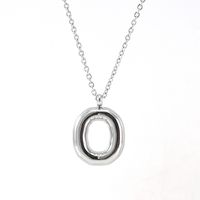 Casual Simple Style Letter 304 Stainless Steel Titanium Steel 18K Gold Plated Women's Pendant Necklace sku image 20