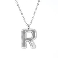 Casual Simple Style Letter 304 Stainless Steel Titanium Steel 18K Gold Plated Women's Pendant Necklace sku image 13