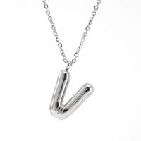 Casual Simple Style Letter 304 Stainless Steel Titanium Steel 18K Gold Plated Women's Pendant Necklace sku image 1