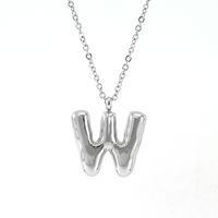 Casual Simple Style Letter 304 Stainless Steel Titanium Steel 18K Gold Plated Women's Pendant Necklace sku image 24