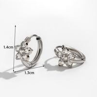 1 Pair Elegant Basic Simple Style Geometric Heart Shape Flower Plating Inlay Stainless Steel Zircon 18k Gold Plated Drop Earrings main image 5