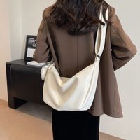 Women's Pu Leather Solid Color Elegant Vacation Sewing Thread Dumpling Shape Zipper Shoulder Bag Functional Backpack sku image 2