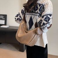 Women's Pu Leather Solid Color Elegant Vacation Sewing Thread Dumpling Shape Zipper Shoulder Bag Functional Backpack sku image 4
