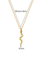 304 Stainless Steel 14K Gold Plated Simple Style Plating Snake main image 2