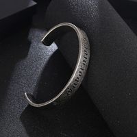 Hip-Hop Solid Color 304 Stainless Steel 18K Gold Plated Men's Bangle main image 5