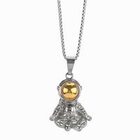Hip-Hop Astronaut 304 Stainless Steel 18K Gold Plated Unisex Pendant Necklace sku image 1