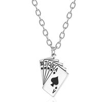 Hip-Hop Geometric Poker 304 Stainless Steel 18K Gold Plated Unisex Pendant Necklace main image 3