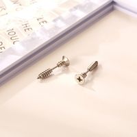 1 Pair Modern Style Cool Style Solid Color Plating 304 Stainless Steel 18K Gold Plated Ear Studs main image 5