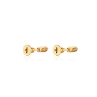 1 Pair Modern Style Cool Style Solid Color Plating 304 Stainless Steel 18K Gold Plated Ear Studs sku image 2