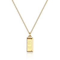 304 Stainless Steel 18K Gold Plated Basic Modern Style Plating Geometric Pendant Necklace main image 3