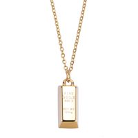 304 Stainless Steel 18K Gold Plated Basic Modern Style Plating Geometric Pendant Necklace main image 6