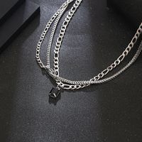 Hip-Hop Streetwear Geometric 304 Stainless Steel 18K Gold Plated Unisex Layered Necklaces main image 5