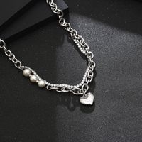 Streetwear Heart Shape 304 Stainless Steel 18K Gold Plated Unisex Layered Necklaces main image 4