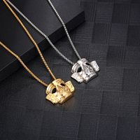Retro Mask 304 Stainless Steel Plating 18K Gold Plated Unisex Pendant Necklace main image 1