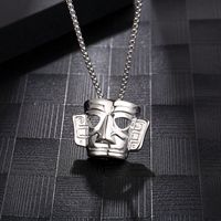 Retro Mask 304 Stainless Steel Plating 18K Gold Plated Unisex Pendant Necklace main image 4