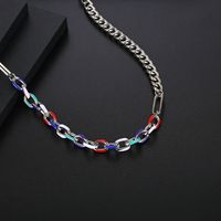 Hip-Hop Geometric 304 Stainless Steel Stoving Varnish 18K Gold Plated Unisex Necklace main image 5