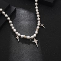 Hip-Hop Star 304 Stainless Steel Imitation Pearl 18K Gold Plated Unisex Necklace main image 4