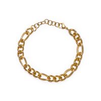 Hip Hop Estilo Clásico Color Sólido Acero Inoxidable 304 Chapados en oro de 18k Unisexo Pulsera sku image 1