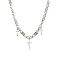 Hip-Hop Star 304 Stainless Steel Imitation Pearl 18K Gold Plated Unisex Necklace sku image 1