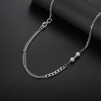 Casual Modern Style Solid Color 304 Stainless Steel Mixed Materials 18K Gold Plated Unisex Necklace main image 4