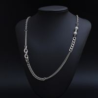 Casual Modern Style Solid Color 304 Stainless Steel Mixed Materials 18K Gold Plated Unisex Necklace main image 1