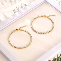 Casual Modern Style Solid Color 304 Stainless Steel 18K Gold Plated Zircon Bracelets In Bulk main image 1