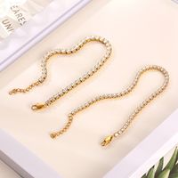 Casual Modern Style Solid Color 304 Stainless Steel 18K Gold Plated Zircon Bracelets In Bulk main image 4