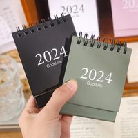 Yue Zhen Morandi Calendario 2024 Pequeño Escritorio Decoración De Escritorio Creativo Bobina Calendario Cuaderno Al Por Mayor main image 4