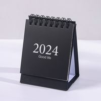 Yue Zhen Morandi Calendario 2024 Pequeño Escritorio Decoración De Escritorio Creativo Bobina Calendario Cuaderno Al Por Mayor sku image 6
