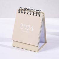 Yue Zhen Morandi Calendario 2024 Pequeño Escritorio Decoración De Escritorio Creativo Bobina Calendario Cuaderno Al Por Mayor sku image 7