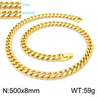 Titanium Steel 18K Gold Plated Classic Style Chain Solid Color Bracelets Necklace sku image 9