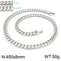 Titanium Steel 18K Gold Plated Classic Style Chain Solid Color Bracelets Necklace sku image 3