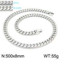 Titanium Steel 18K Gold Plated Classic Style Chain Solid Color Bracelets Necklace sku image 4